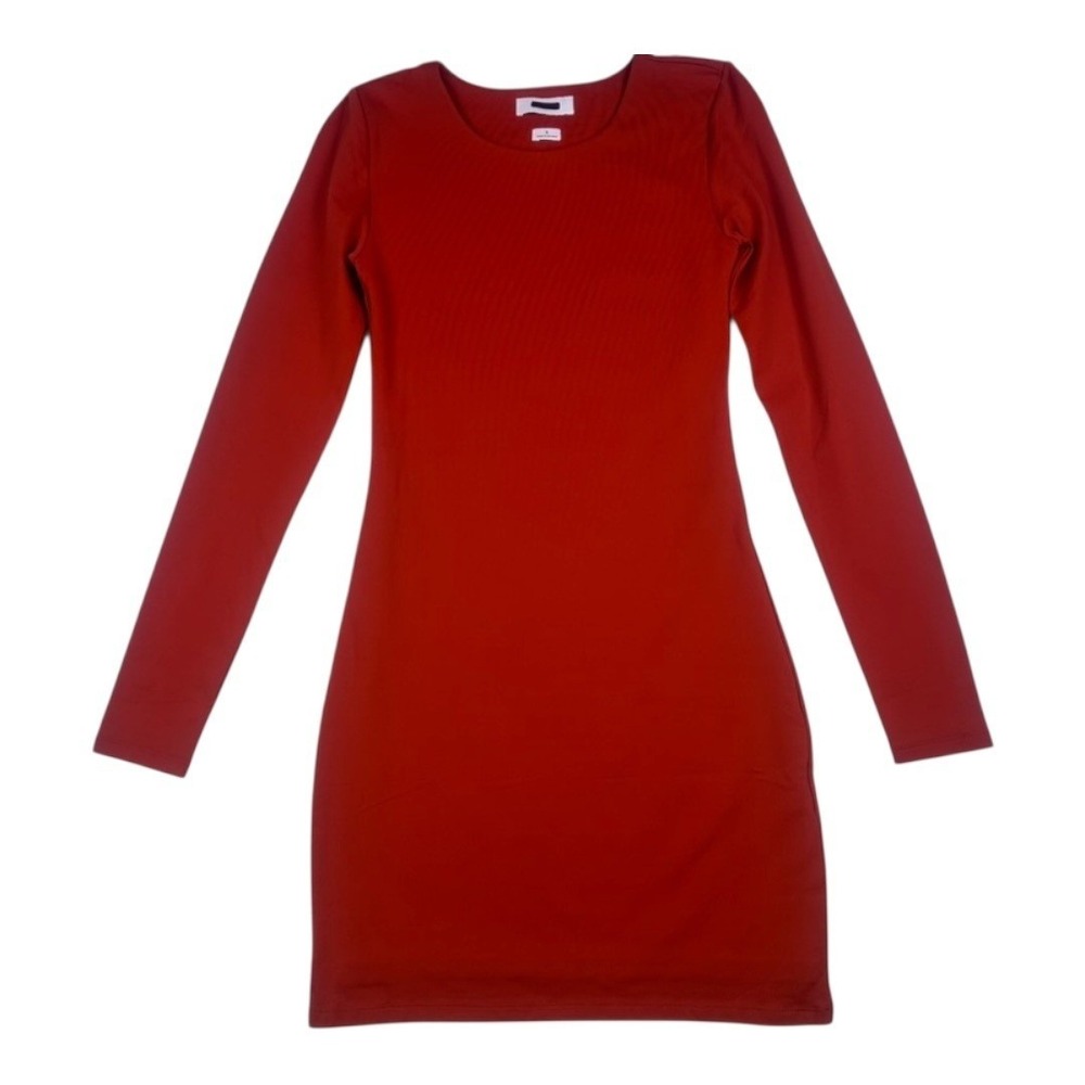 Babaton (Aritzia) Long Sleeve Bodycon‎ Dress Rust Size S NWOT